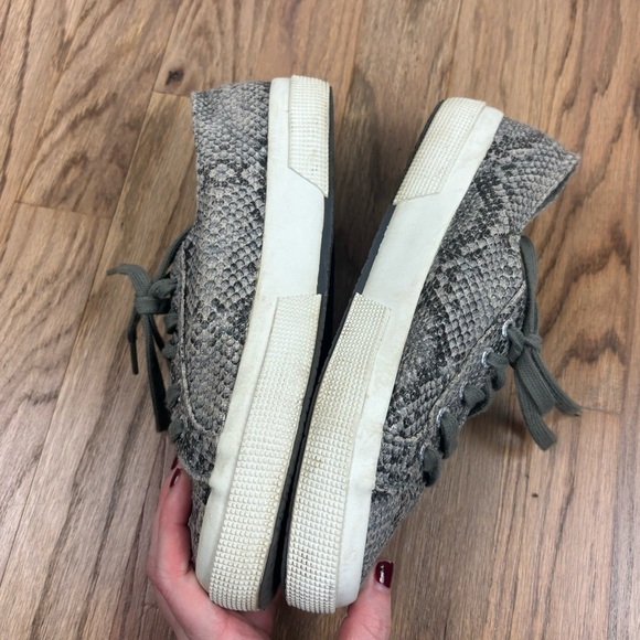 Superga Sneakers Gray Snakeskin Low Top Lace Up 38 - Picture 5 of 7